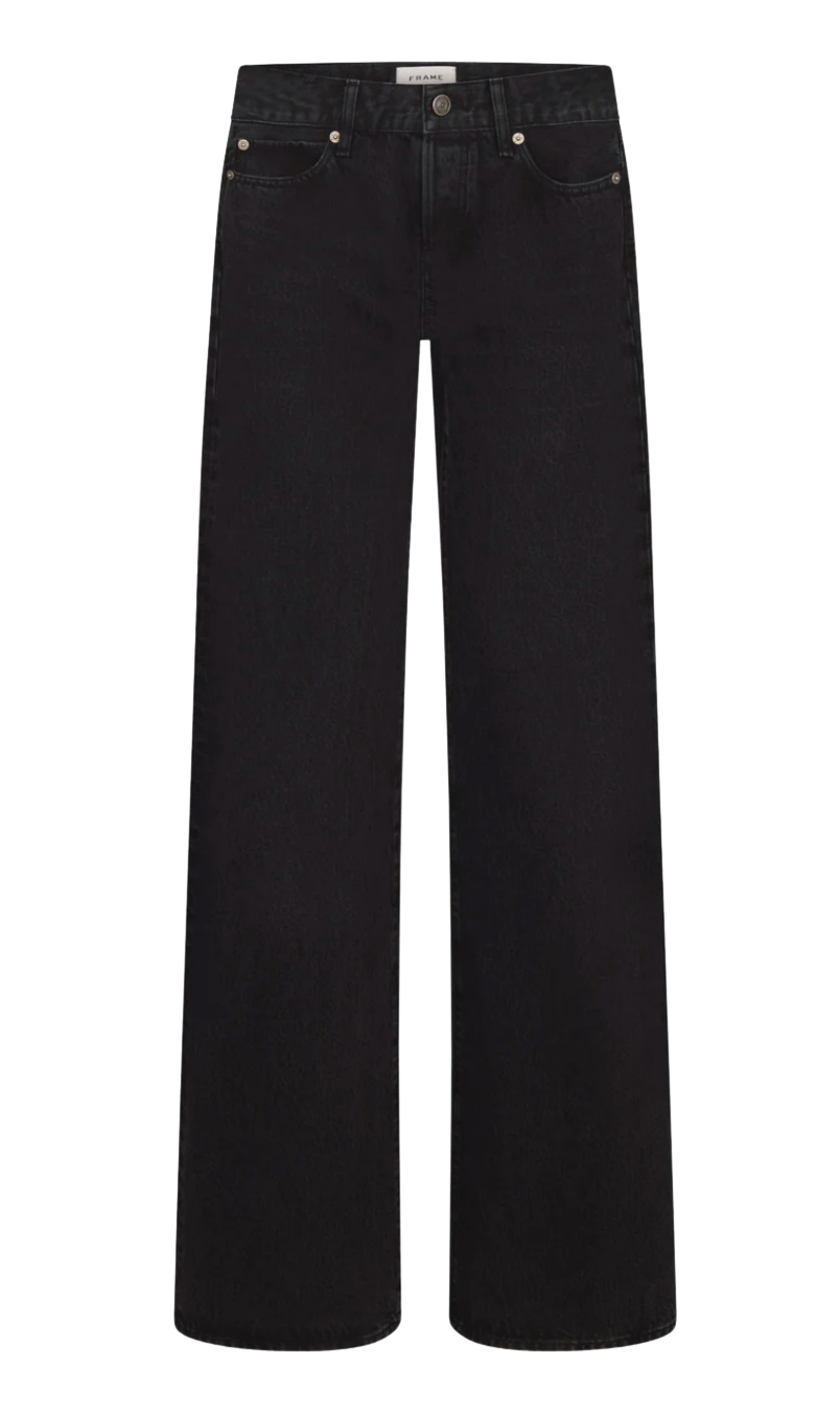 AGOLDE Wide-leg black jeans