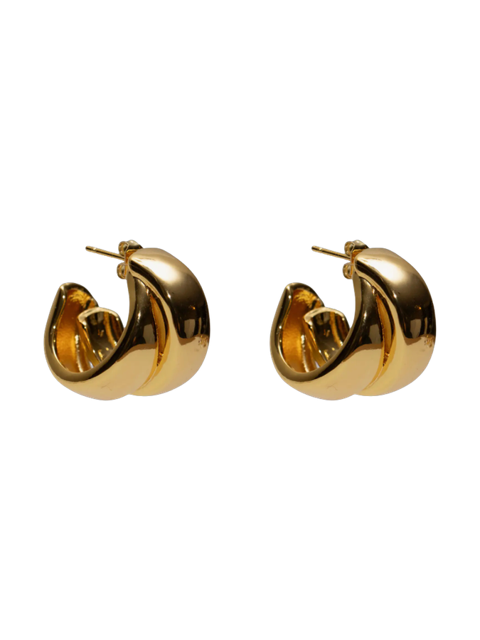 Dome gold hoops