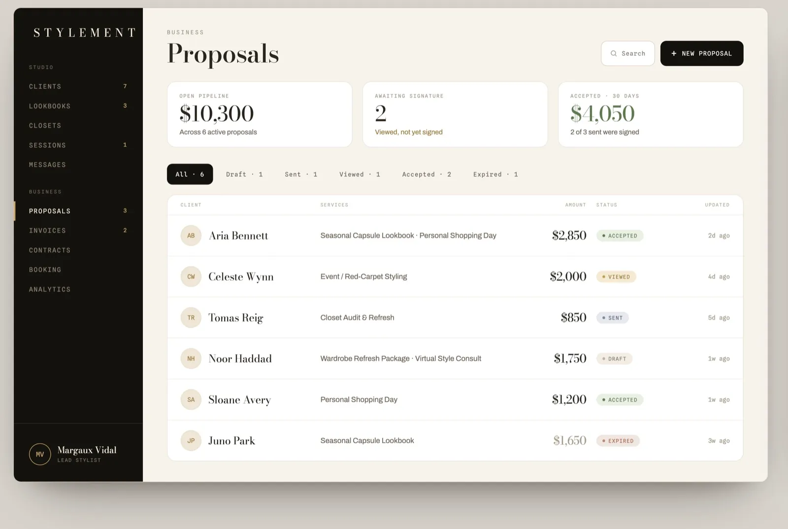 Turn inquiries into booked clients.
